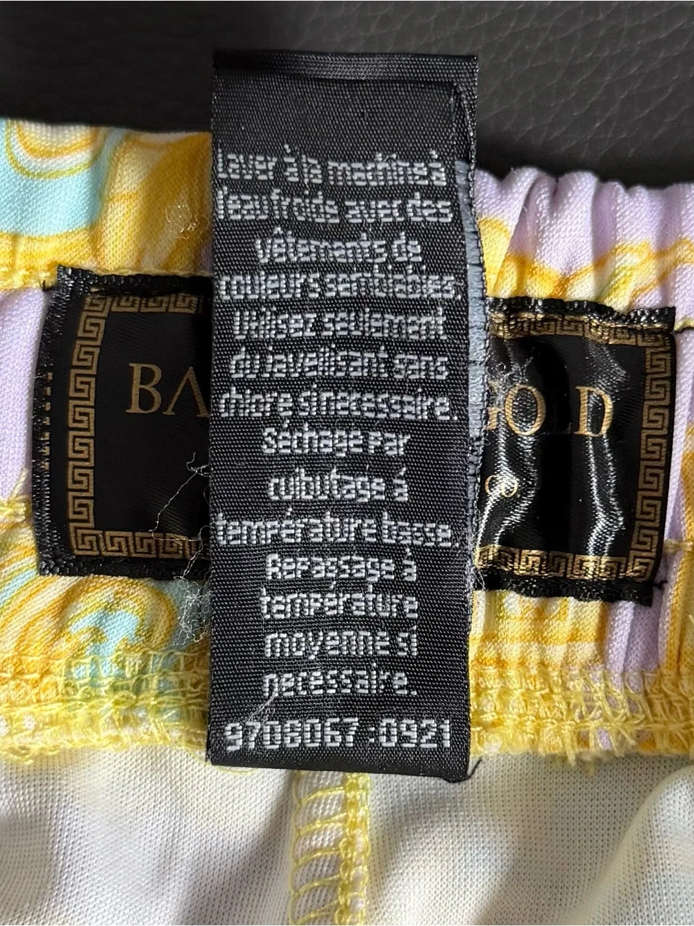 NWT Baroque Gold Men’s Baroque Print Shorts Mint Lavender Gold S.  MSRP $52
